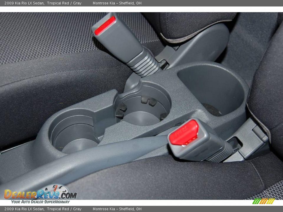 2009 Kia Rio LX Sedan Tropical Red / Gray Photo #34