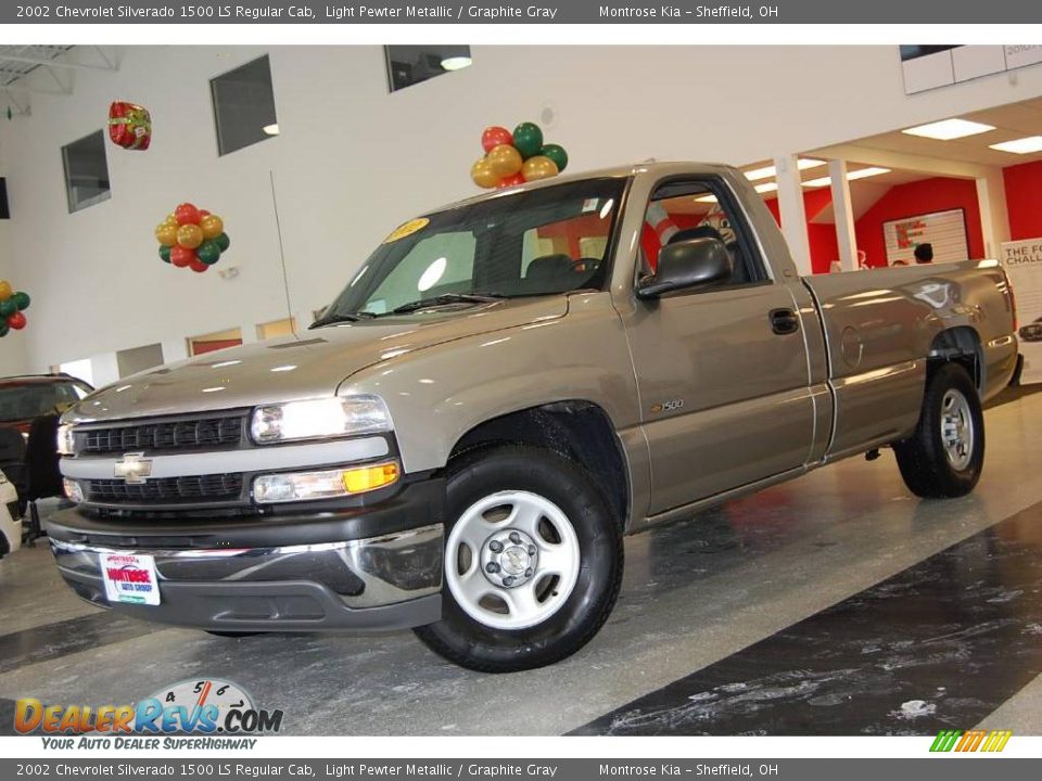 2002 Chevrolet Silverado 1500 LS Regular Cab Light Pewter Metallic / Graphite Gray Photo #1