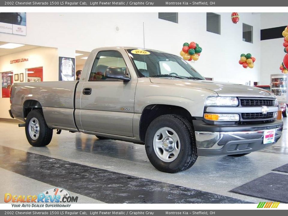 2002 Chevrolet Silverado 1500 LS Regular Cab Light Pewter Metallic / Graphite Gray Photo #10