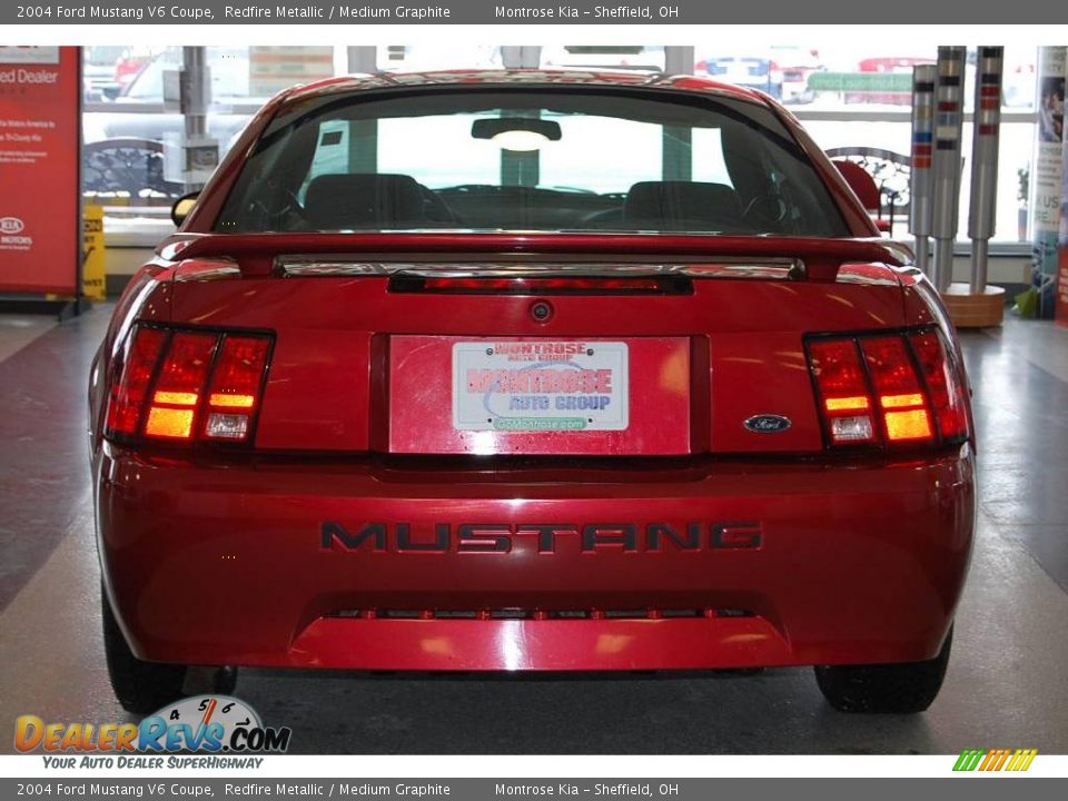 2004 Ford Mustang V6 Coupe Redfire Metallic / Medium Graphite Photo #5
