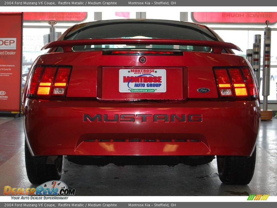 2004 Ford Mustang V6 Coupe Redfire Metallic / Medium Graphite Photo #6
