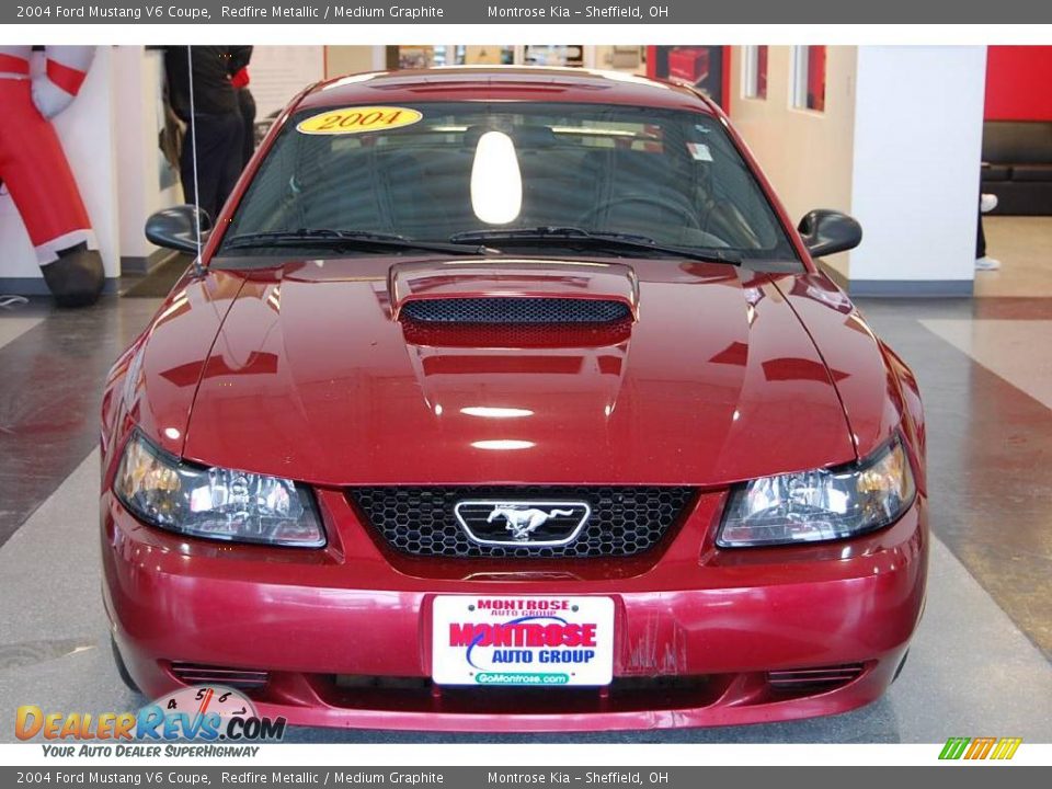 2004 Ford Mustang V6 Coupe Redfire Metallic / Medium Graphite Photo #10