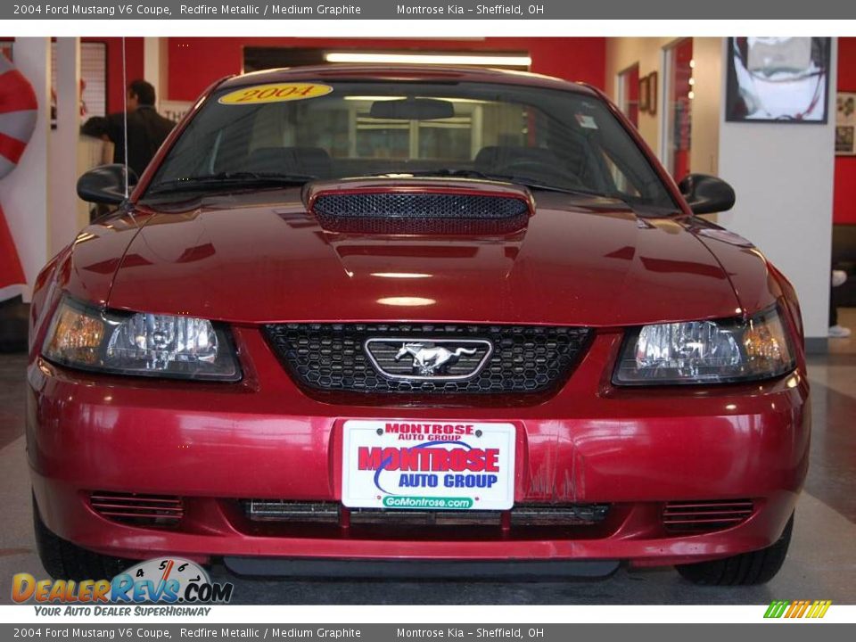 2004 Ford Mustang V6 Coupe Redfire Metallic / Medium Graphite Photo #11