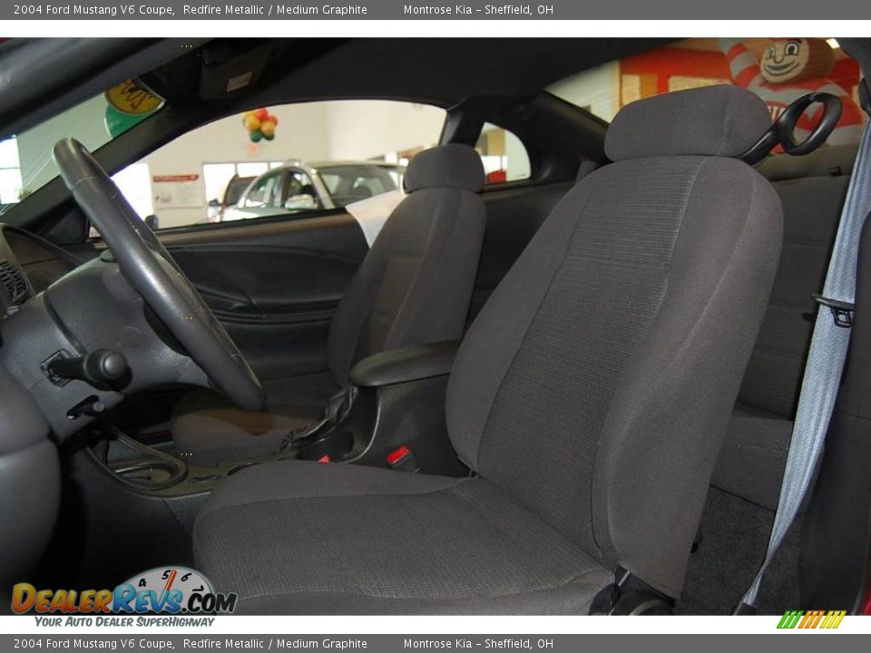 2004 Ford Mustang V6 Coupe Redfire Metallic / Medium Graphite Photo #15