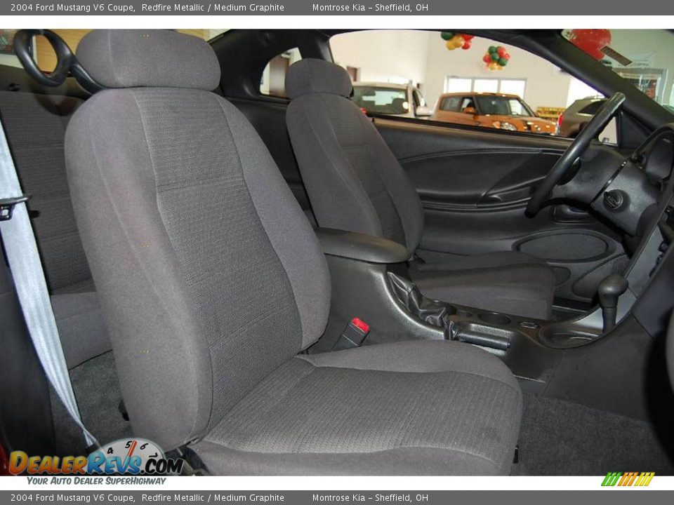 2004 Ford Mustang V6 Coupe Redfire Metallic / Medium Graphite Photo #19