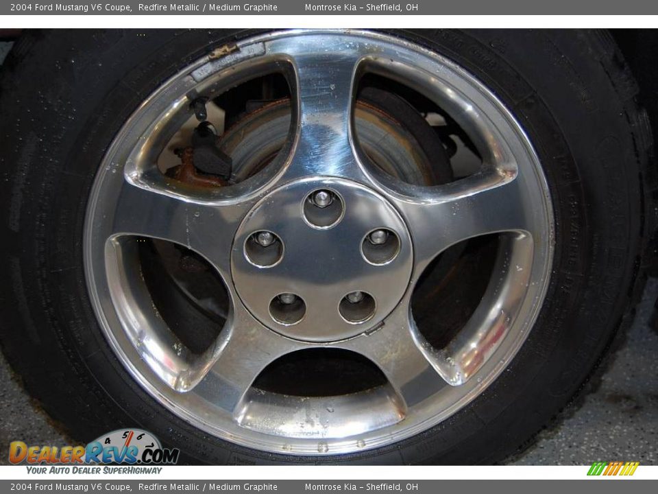 2004 Ford Mustang V6 Coupe Redfire Metallic / Medium Graphite Photo #25