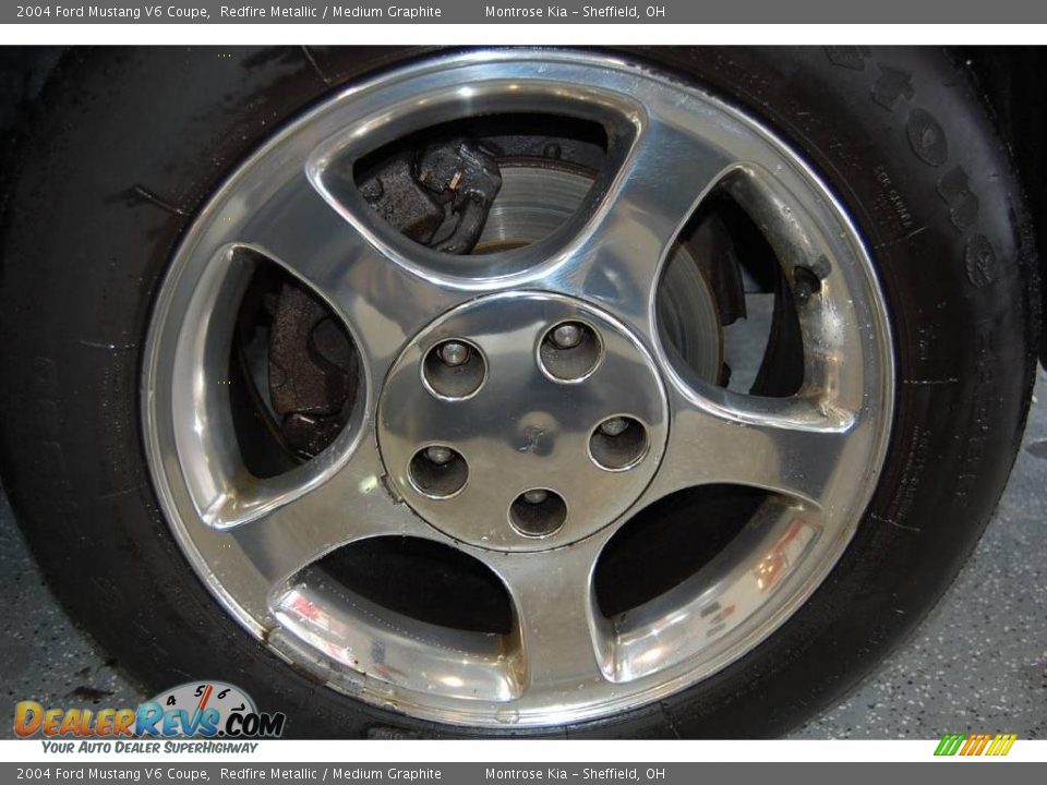 2004 Ford Mustang V6 Coupe Redfire Metallic / Medium Graphite Photo #26