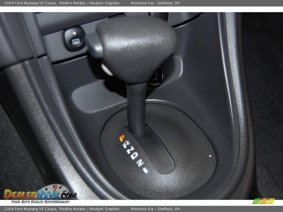 2004 Ford Mustang V6 Coupe Redfire Metallic / Medium Graphite Photo #36