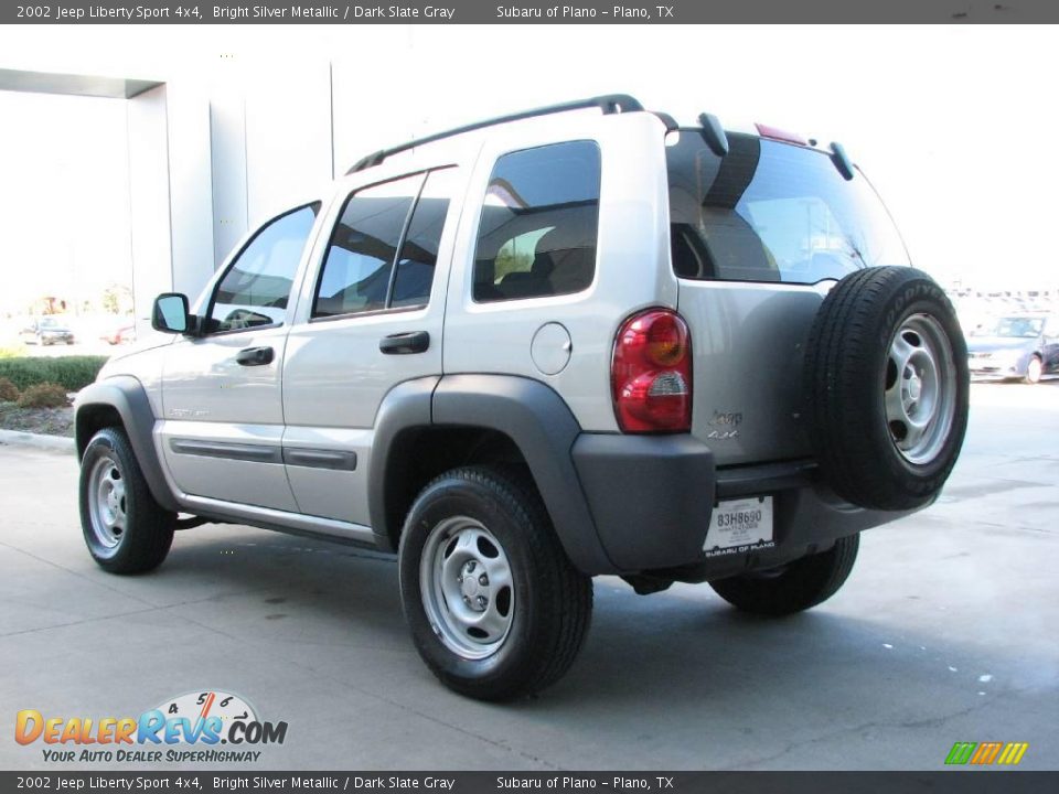 2002 Jeep Liberty Sport 4x4 Bright Silver Metallic / Dark Slate Gray Photo #5