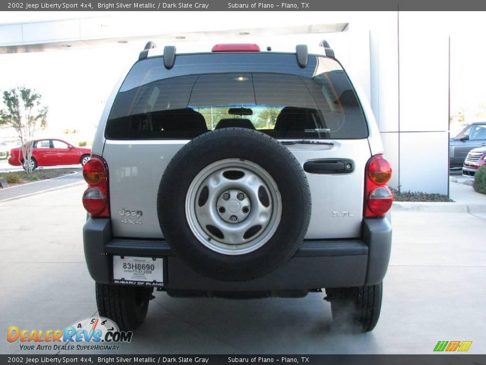 2002 Jeep Liberty Sport 4x4 Bright Silver Metallic / Dark Slate Gray Photo #6
