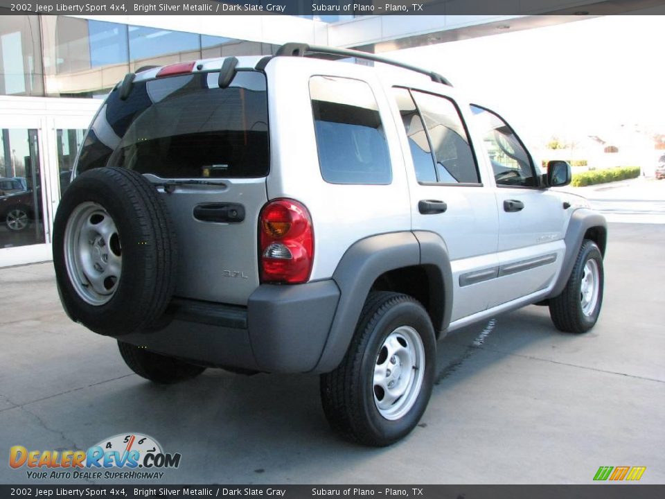 2002 Jeep Liberty Sport 4x4 Bright Silver Metallic / Dark Slate Gray Photo #7
