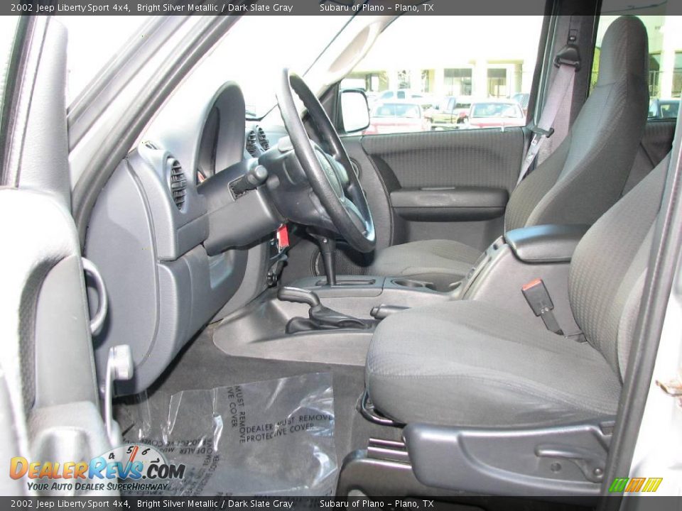 2002 Jeep Liberty Sport 4x4 Bright Silver Metallic / Dark Slate Gray Photo #9