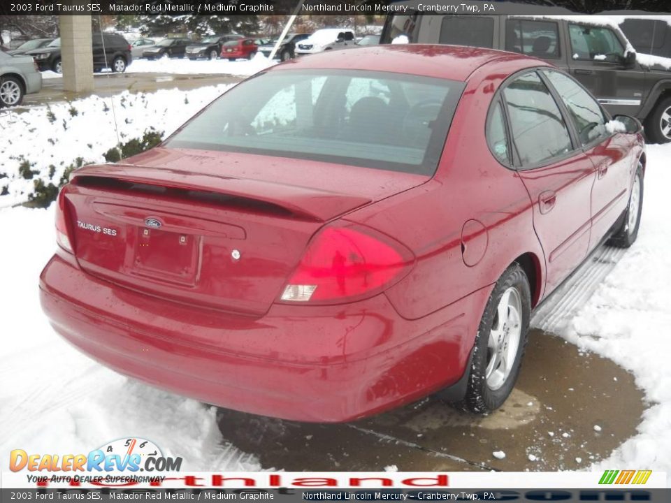 2003 Ford Taurus SES Matador Red Metallic / Medium Graphite Photo #2