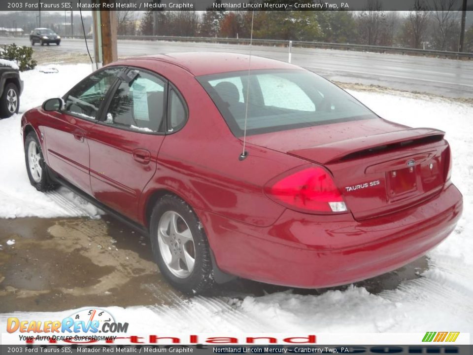 2003 Ford Taurus SES Matador Red Metallic / Medium Graphite Photo #4