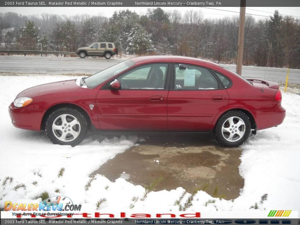2003 Ford Taurus SES Matador Red Metallic / Medium Graphite Photo #5