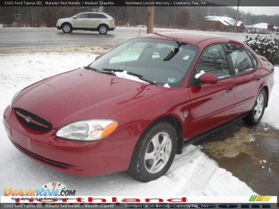 2003 Ford Taurus SES Matador Red Metallic / Medium Graphite Photo #13