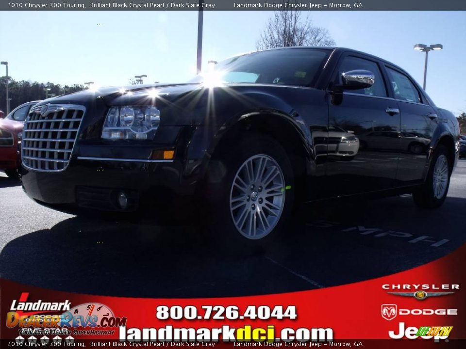 2010 Chrysler 300 Touring Brilliant Black Crystal Pearl / Dark Slate Gray Photo #1