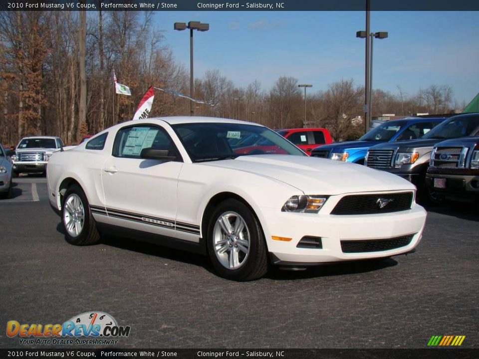 2010 Ford Mustang V6 Coupe Performance White / Stone Photo #1