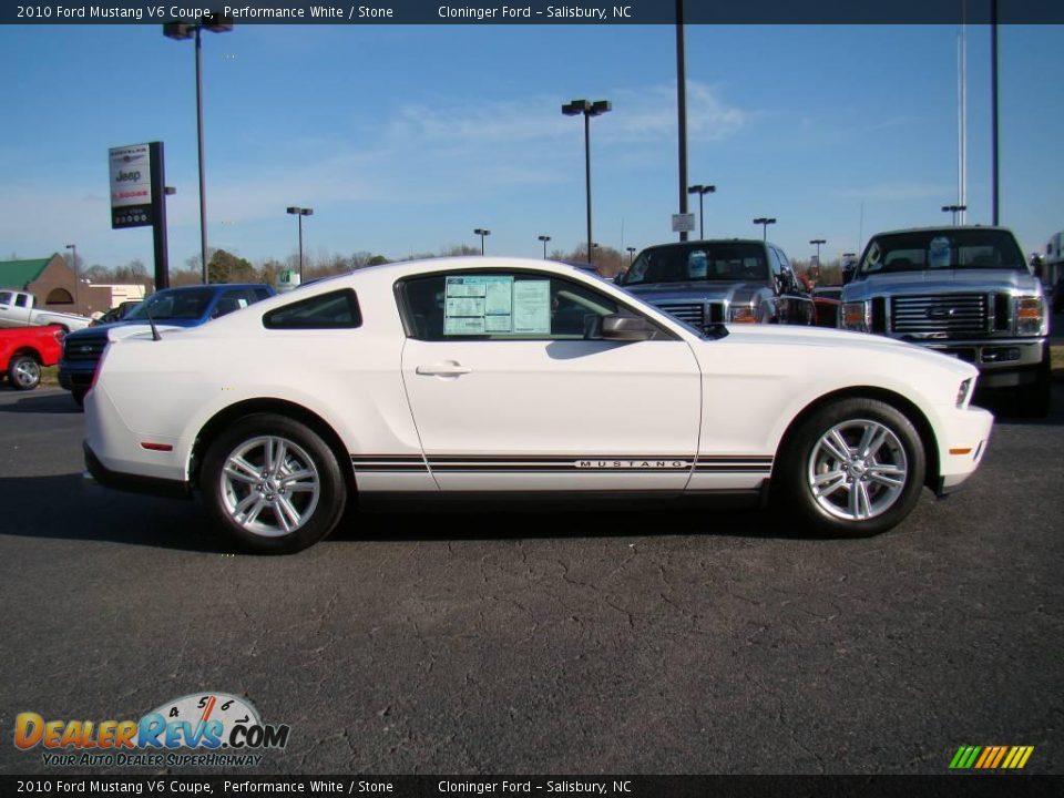 2010 Ford Mustang V6 Coupe Performance White / Stone Photo #2