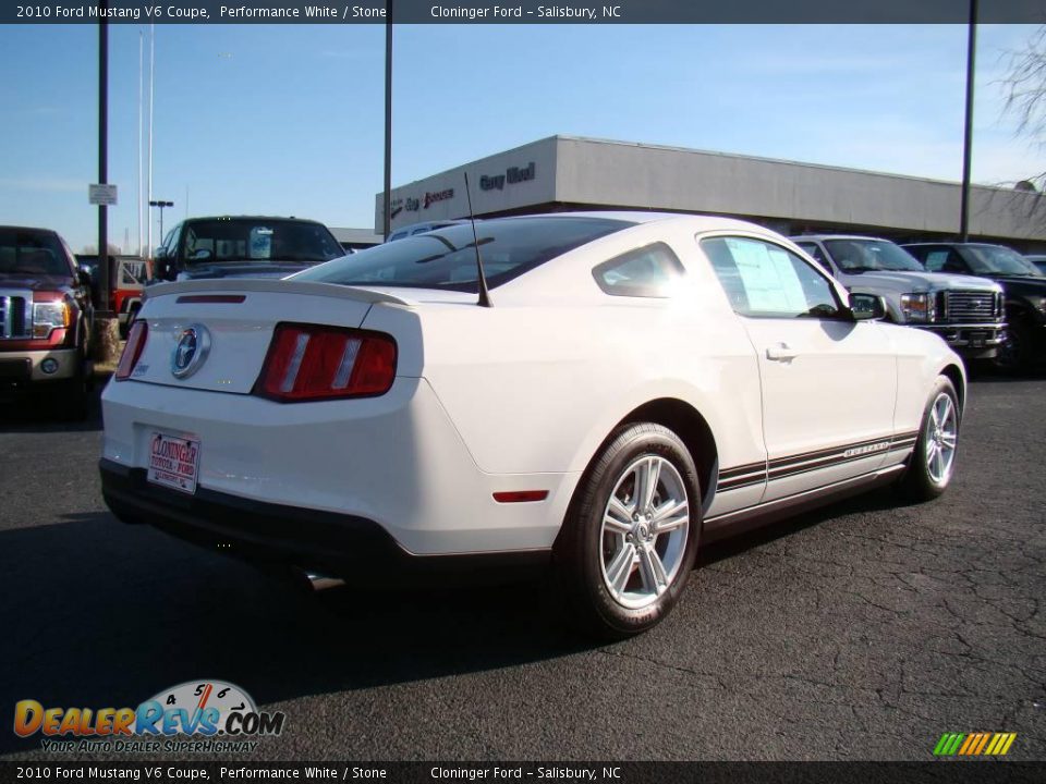 2010 Ford Mustang V6 Coupe Performance White / Stone Photo #3