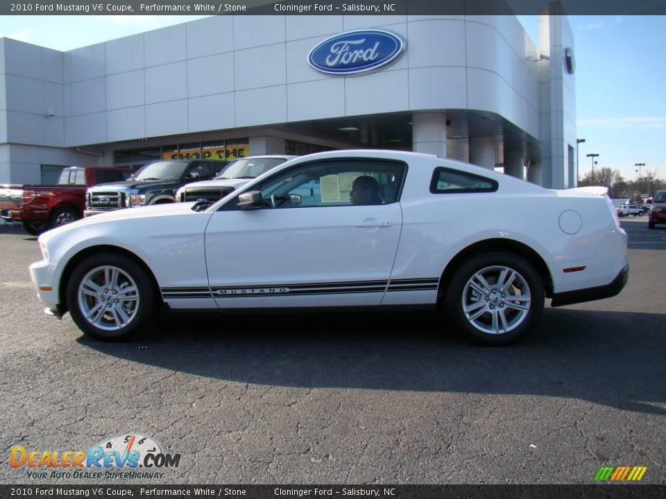 2010 Ford Mustang V6 Coupe Performance White / Stone Photo #5