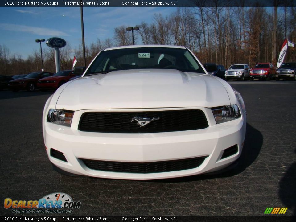 2010 Ford Mustang V6 Coupe Performance White / Stone Photo #7