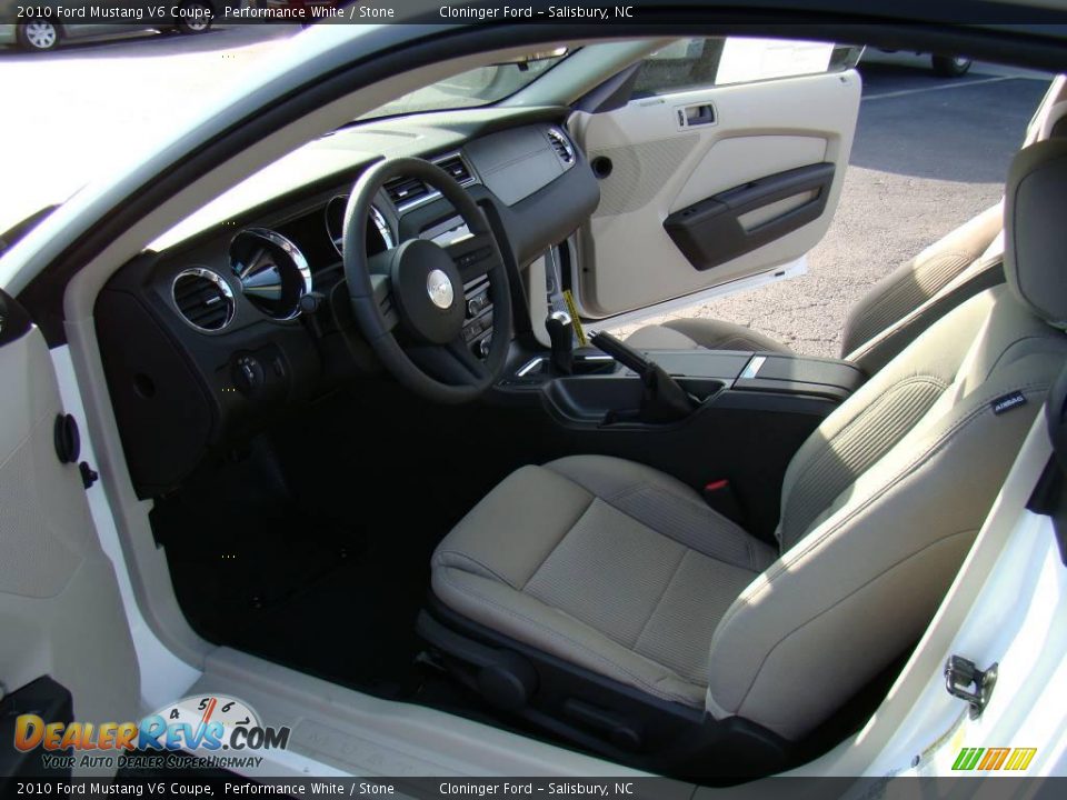 2010 Ford Mustang V6 Coupe Performance White / Stone Photo #8