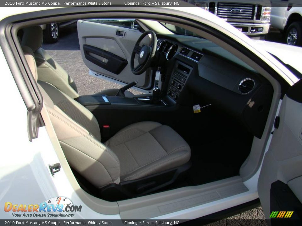 2010 Ford Mustang V6 Coupe Performance White / Stone Photo #9
