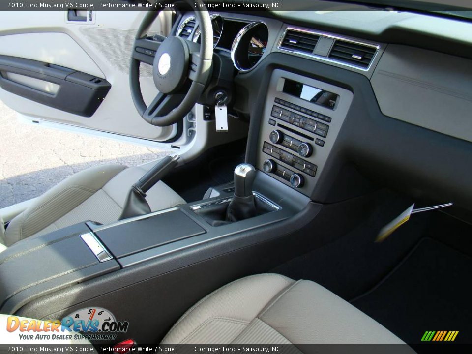 2010 Ford Mustang V6 Coupe Performance White / Stone Photo #10