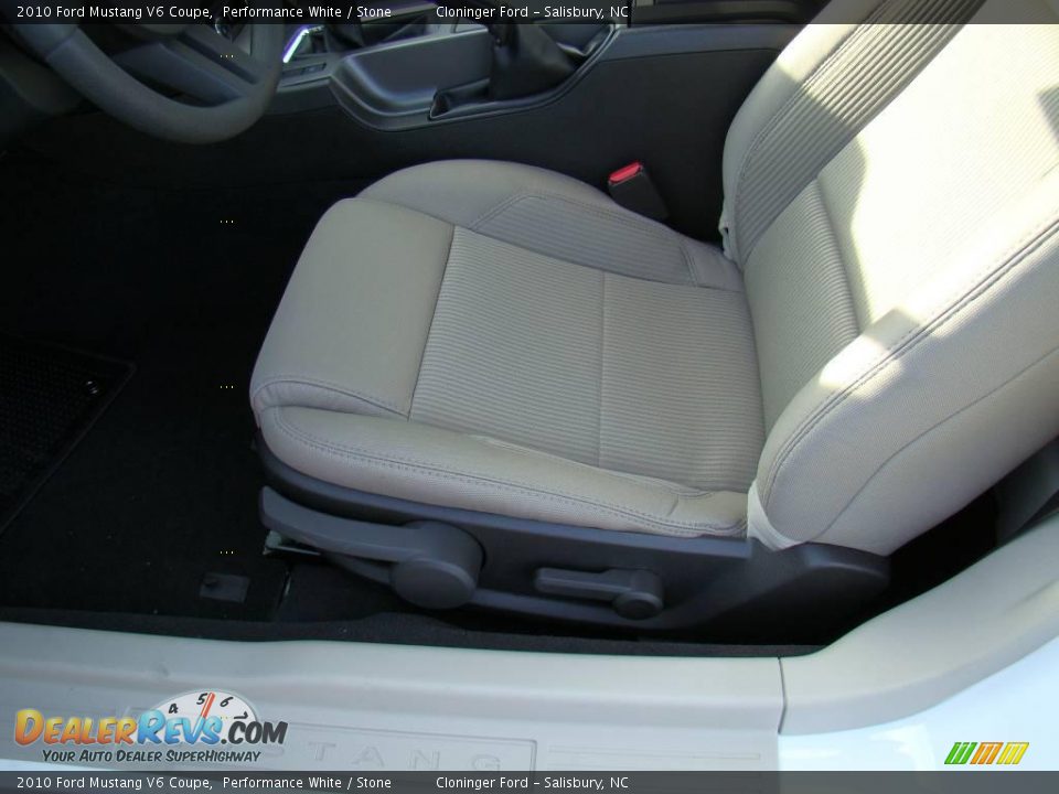 2010 Ford Mustang V6 Coupe Performance White / Stone Photo #14