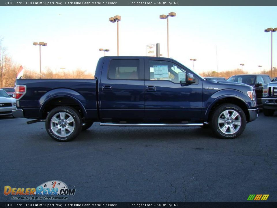 2010 Ford F150 Lariat SuperCrew Dark Blue Pearl Metallic / Black Photo #2