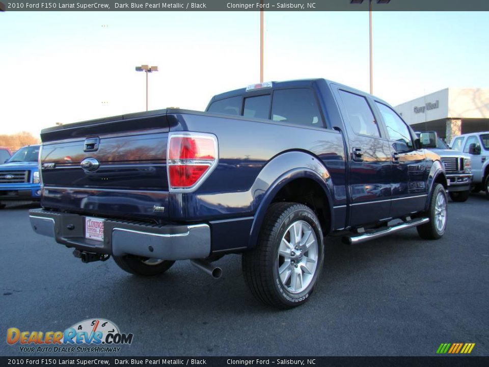 2010 Ford F150 Lariat SuperCrew Dark Blue Pearl Metallic / Black Photo #3