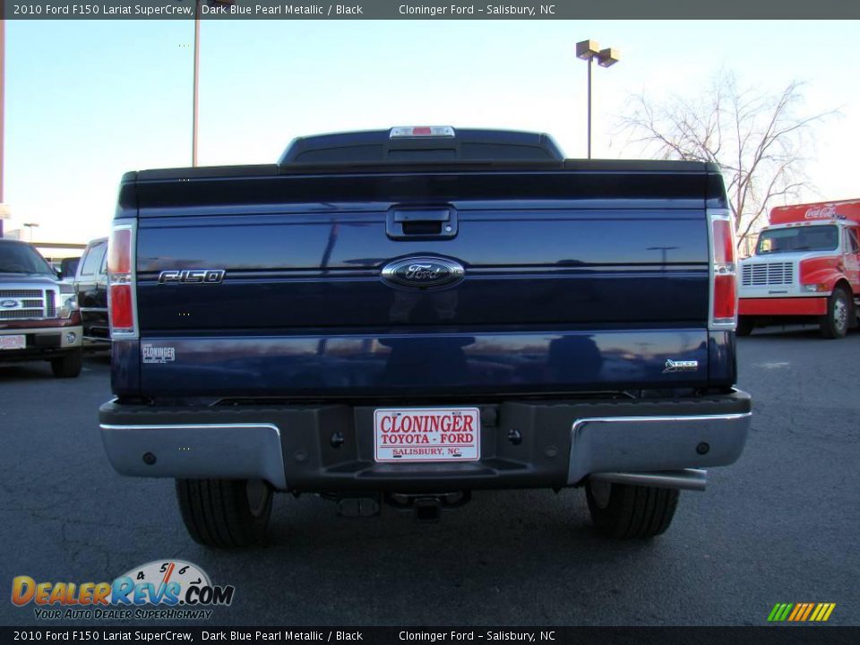 2010 Ford F150 Lariat SuperCrew Dark Blue Pearl Metallic / Black Photo #4