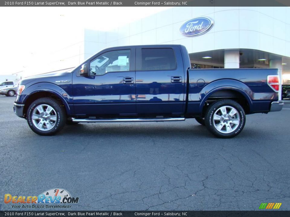 2010 Ford F150 Lariat SuperCrew Dark Blue Pearl Metallic / Black Photo #5
