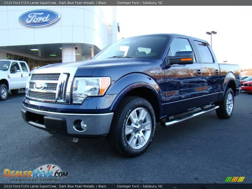 2010 Ford F150 Lariat SuperCrew Dark Blue Pearl Metallic / Black Photo #6