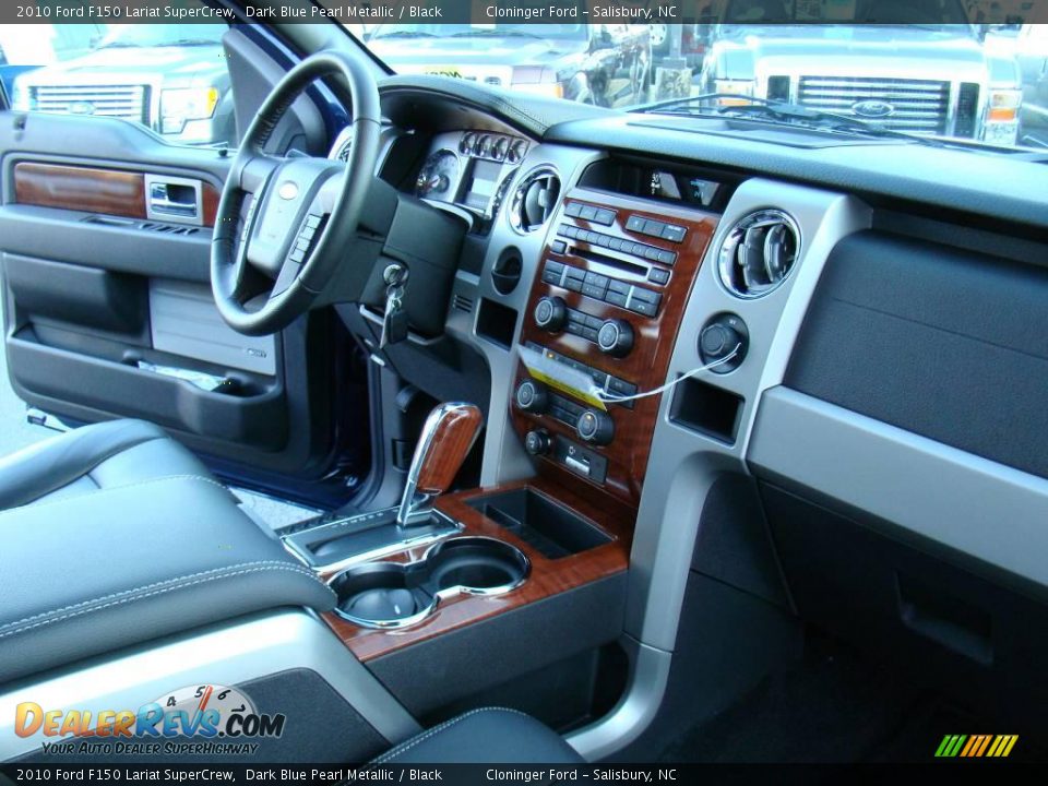 2010 Ford F150 Lariat SuperCrew Dark Blue Pearl Metallic / Black Photo #13