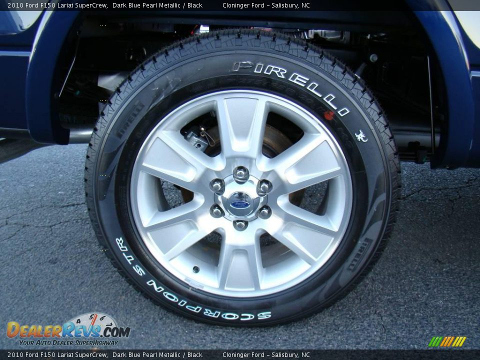 2010 Ford F150 Lariat SuperCrew Dark Blue Pearl Metallic / Black Photo #16