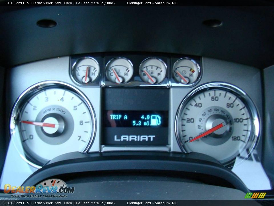 2010 Ford F150 Lariat SuperCrew Dark Blue Pearl Metallic / Black Photo #20