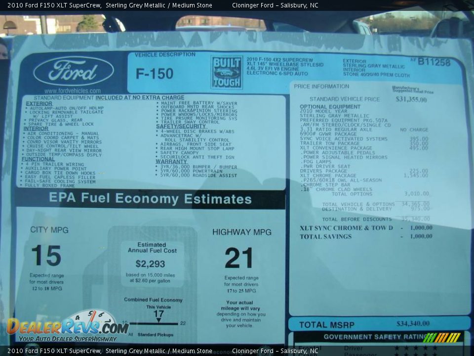 2010 Ford F150 XLT SuperCrew Sterling Grey Metallic / Medium Stone Photo #14