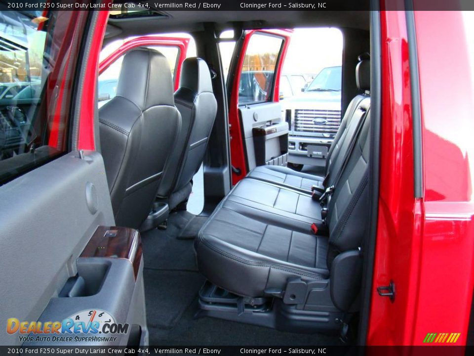 2010 Ford F250 Super Duty Lariat Crew Cab 4x4 Vermillion Red / Ebony Photo #9