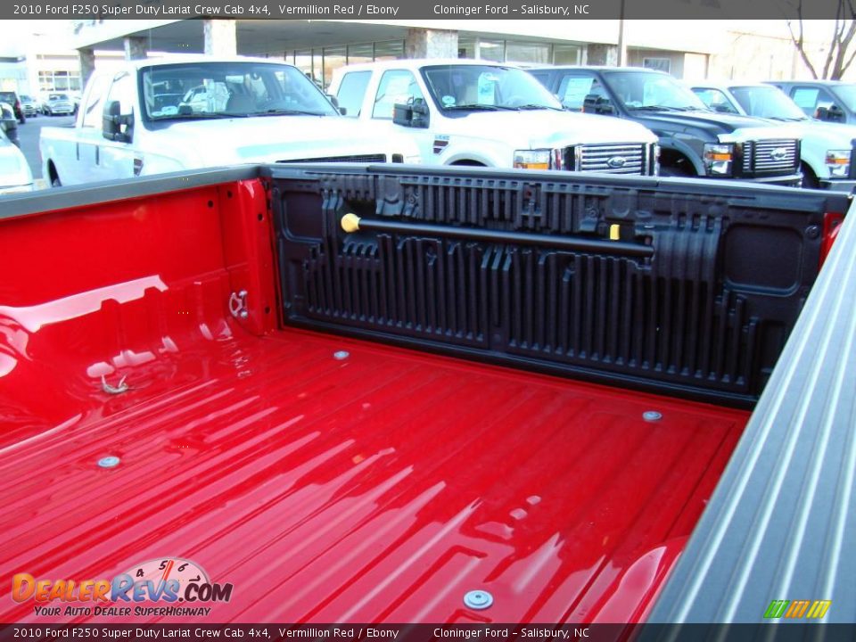 2010 Ford F250 Super Duty Lariat Crew Cab 4x4 Vermillion Red / Ebony Photo #10