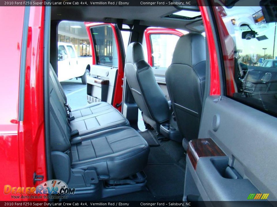 2010 Ford F250 Super Duty Lariat Crew Cab 4x4 Vermillion Red / Ebony Photo #11