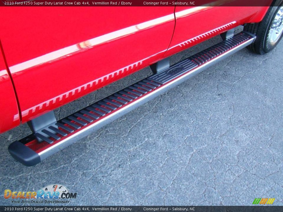 2010 Ford F250 Super Duty Lariat Crew Cab 4x4 Vermillion Red / Ebony Photo #15