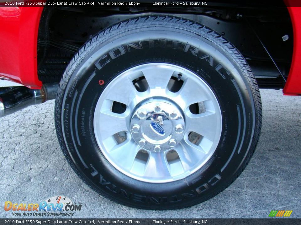 2010 Ford F250 Super Duty Lariat Crew Cab 4x4 Vermillion Red / Ebony Photo #16