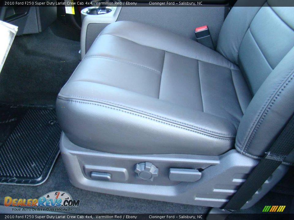 2010 Ford F250 Super Duty Lariat Crew Cab 4x4 Vermillion Red / Ebony Photo #19