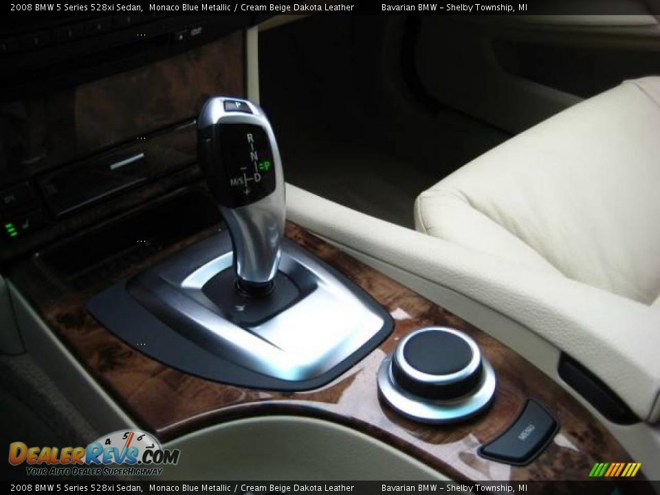 2008 BMW 5 Series 528xi Sedan Monaco Blue Metallic / Cream Beige Dakota Leather Photo #20