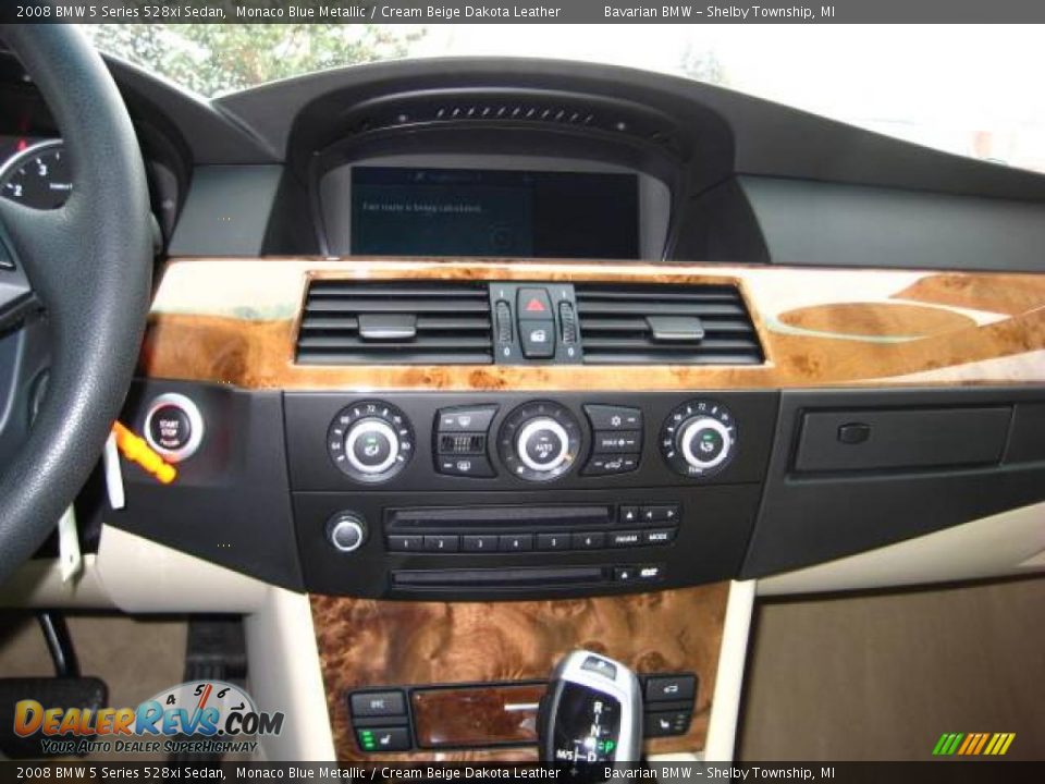 2008 BMW 5 Series 528xi Sedan Monaco Blue Metallic / Cream Beige Dakota Leather Photo #21