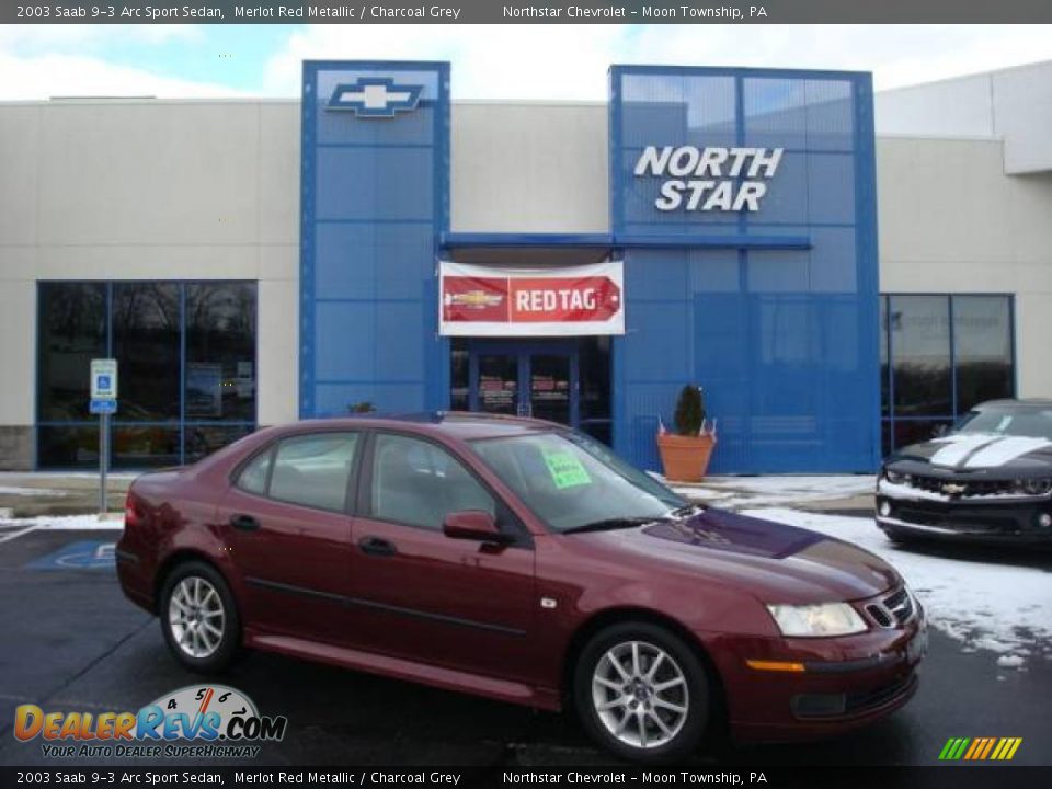 2003 Saab 9-3 Arc Sport Sedan Merlot Red Metallic / Charcoal Grey Photo #1