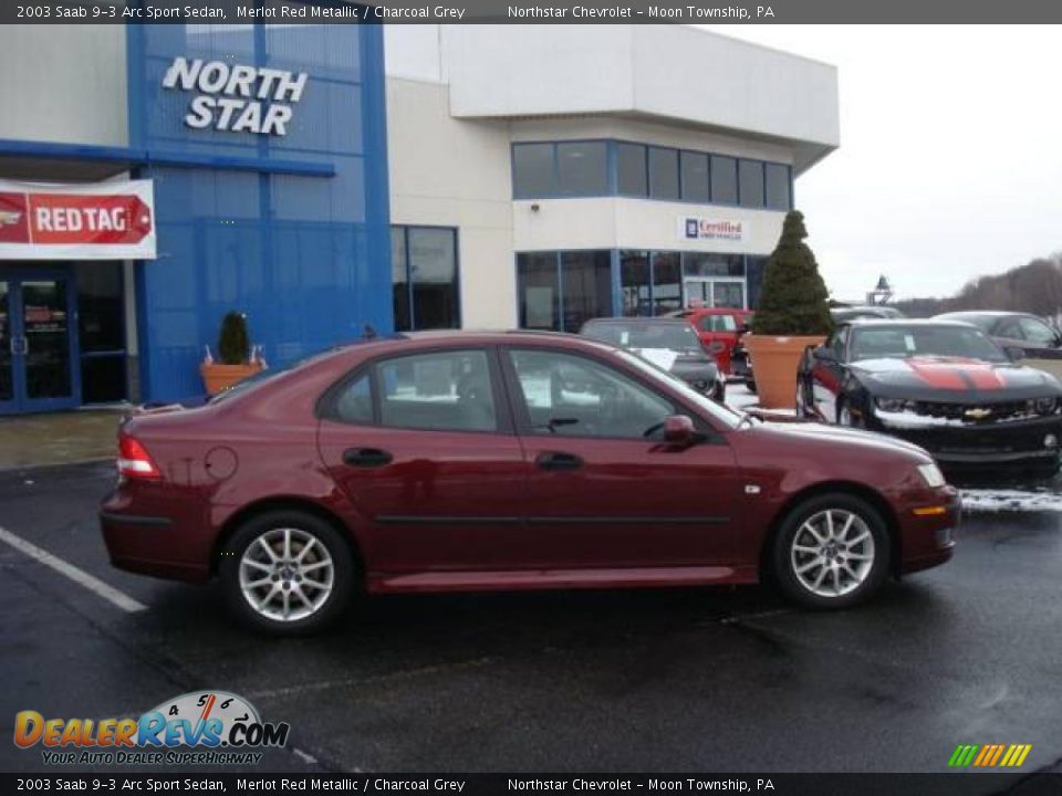 2003 Saab 9-3 Arc Sport Sedan Merlot Red Metallic / Charcoal Grey Photo #2