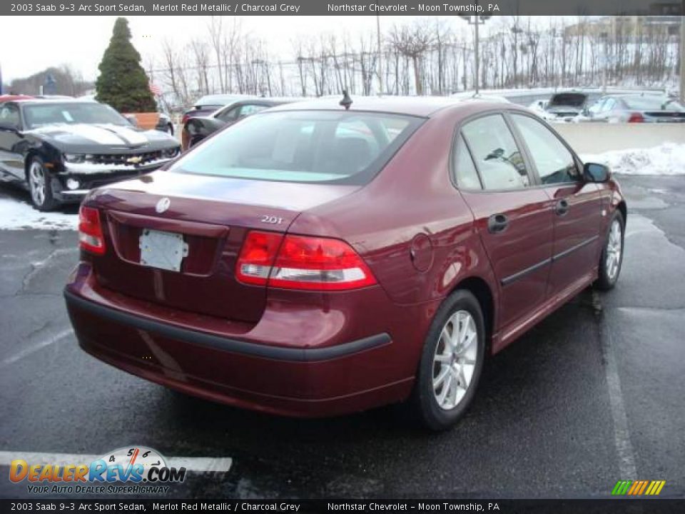 2003 Saab 9-3 Arc Sport Sedan Merlot Red Metallic / Charcoal Grey Photo #3